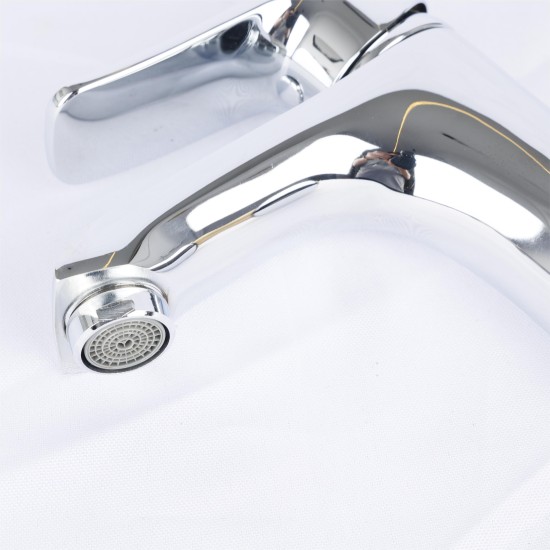 Factory Supply Durable Bathroom Taps Stainless Steel Water Faucet Brass Single Hole Basin Faucet