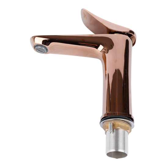 Factory Direct Oem Accept Contemporary Rose Gold Bathroom Mixer Wash Basin Faucet