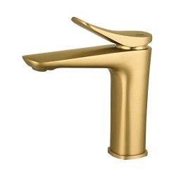 Factory Supply Custom Brass Gold Design Basin Rotating Faucets Water Tap Luxury Faucet