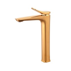 Factory Supply Durable Brass Golden Basin Tall Faucet Bathroom Mixers