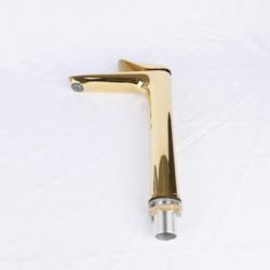 Factory Supply Durable Brass Golden Basin Tall Faucet Bathroom Mixers