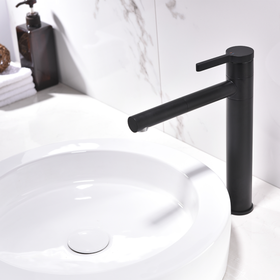 Factory Direct Sale Customized Brass Tall Black Faucet Tap Basin Mixer