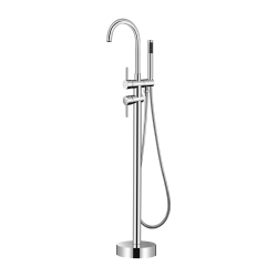 Oem Accept Modern Bathroom Showers Set Floor Stand Faucets Freestanding Single Handle Brass Bath Shower Mixer Taps Faucet