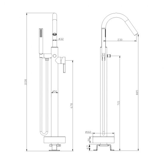 Best Quality Gun Grey Freestanding Tub And Bath Shower Faucets Floor Stand Bathtub Shower Faucet Set