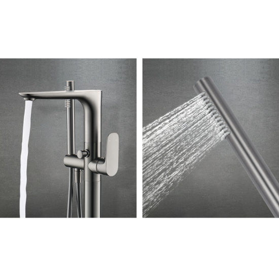 Hot Sale Modern Gun Grey Mounted Freestanding Showers Faucet Stand Shower Sets And Faucets Bath Shower Mixer