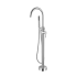 Custom Logo Commercial Floor Standing Single Lever Free Standing Bathtub Faucet Shower Bath Mixer Tap With Hand Shower Stand