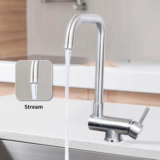 Factory Direct Oem Accept Contemporary Stainless Steel Square Kitchens Mixture Faucet Kitchen Sink Taps