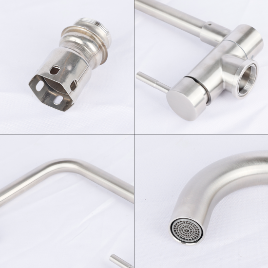 Factory Direct Oem Accept Contemporary Stainless Steel Square Kitchens Mixture Faucet Kitchen Sink Taps