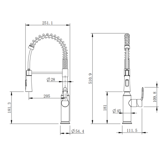 Factory Supply Custom Stainless Steel Pull Down Induction Commercial Sink Kitchen Faucet Taps And Faucets