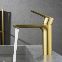 Factory Supplier Custom Design Brass Gold Sink Mixers Taps Modern Faucet Water Mixer