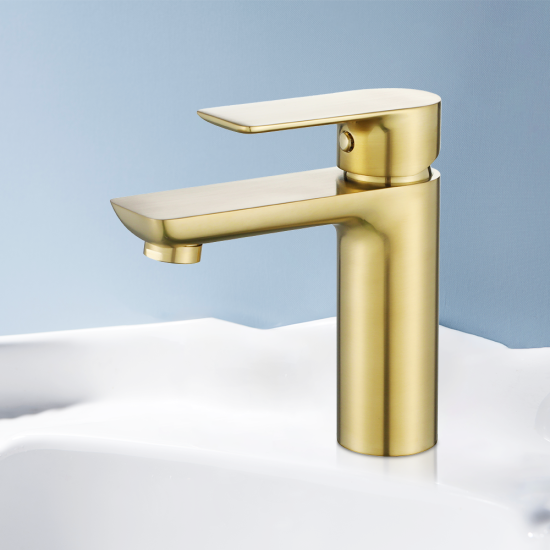 Factory Supplier Custom Design Brass Gold Sink Mixers Taps Modern Faucet Water Mixer