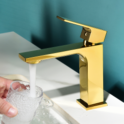 Factory Supply Hot Sale Brass Brushed Gold Mixer Water Faucet