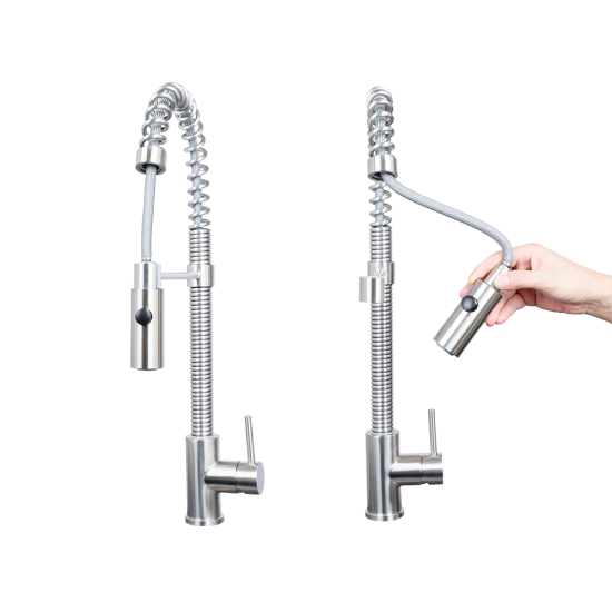 Factory Supply Custom Stainless Steel Pull Down Luxury Kitchen Bridge Water Faucet