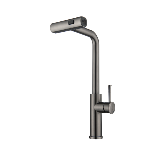 Factory Supplier Custom Design Hot Sale Stainless Steel Pull Out Taps Grey Faucet Water Mixer