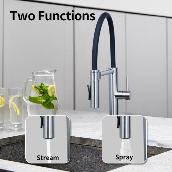 Factory Direct Sale Customized Pull Down 304 Stainless Steel Watermark Faucet Sink Faucets