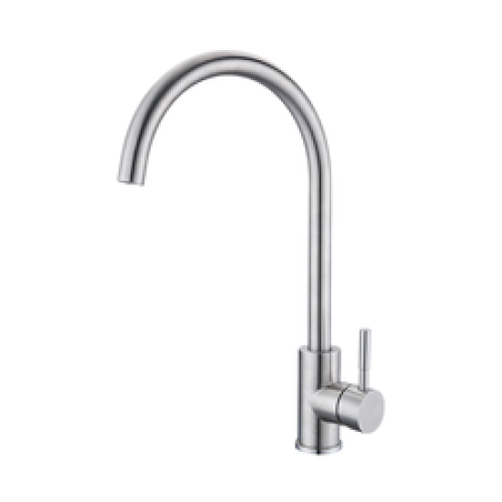 Factory Direct Sale Luxury Stainless Faucets Single Drinking Water Hardware Steel Sanitary Ware Single Handle Kitchen Faucet