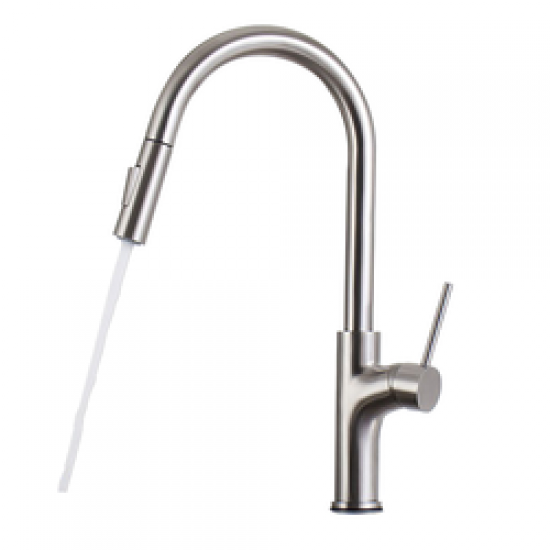  Factory Supply Custom Commercial Stainless Steel Pull Down Industrial Types Kitchens Mixer Tap Taps Kitchen Sink Faucet