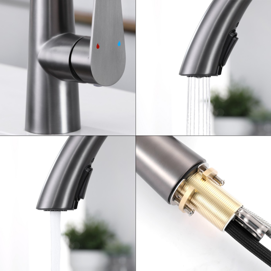  Factory Supply Custom Logo Commercial Stainless Steel Pull Down Tap China Drinking Faucet Taps And Faucets