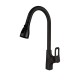 Factory Supply Custom Pull Down German Kitchen Basin Faucets Black Faucet