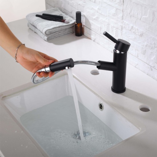 Factory Supply Hot Sale Brass Basin Mixers Washroom Black Bathroom Faucets Hot And Cold Water Mixer