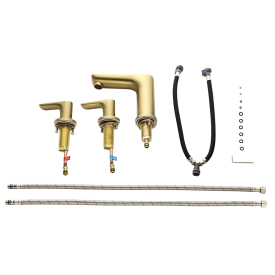 Factory Direct Oem Accept Brass Two Handle Faucet Gold Bathroom Faucets Mixers