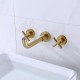 Manufacturer Customized Available Brass Basin Mixers Faucets Gold Bathroom Faucet Wall Mounted Mixer Tap