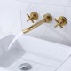 Manufacturer Customized Available Brass Basin Mixers Faucets Gold Bathroom Faucet Wall Mounted Mixer Tap