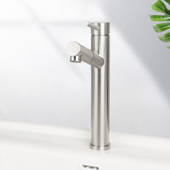 Factory Supply Durable High Quality Tall Ware Deck Mounted Brass Basin Mixer Faucet