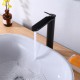 Factory Supply Hot Sale Basin Taps Tall Matte Black Bathroom Sink Brass Faucet