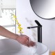 Factory Supply Hot Sale Basin Taps Tall Matte Black Bathroom Sink Brass Faucet