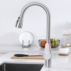 Factory Direct Sale Personalized Modern Faucets Kitchens Pull Down Taps Mixer Handle Cold Water Deck Mounted Kitchen Faucet