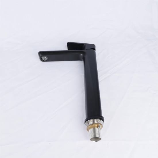 Factory Supply Custom Brass Tall Black Basin Bathroom Water Faucet