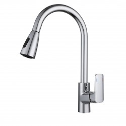 Factory Direct Oem Accept Contemporary Pull Down Kitchen Basin Brass Mixer Commercial Faucet