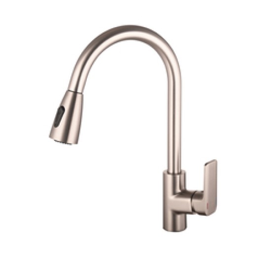 Factory Direct Oem Accept Contemporary Pull Down Kitchen Basin Brass Mixer Commercial Faucet