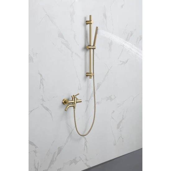 Factory Direct Sale Personalized European Style Bath Mixer Golden Showers Faucet Wall Mount Shower Mixer Set Bathroom