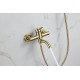 Factory Direct Sale Personalized European Style Bath Mixer Golden Showers Faucet Wall Mount Shower Mixer Set Bathroom