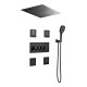 Factory Outlet Customization High Standard Black 4 Ways Control Watermark Tap Concealed Shower Mixer