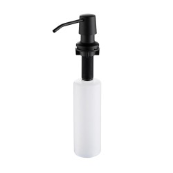 Factory Supply European Style Stainless Steel Liquid Soap Dispensers Black Plastic Kitchen Decoration Accessories